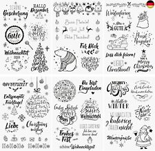 Kesote Stempel Clear Deutsch Stamp Frohe Weihnachten Neujahr Weihnachtsstempel