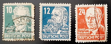 Sowjetische Besatzungszone Politiker 1948 Briefmarke 10 12 und 24 Pfg gestempelt
