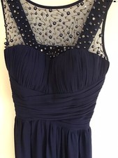 Blaues, langes Abendkleid
