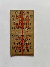 EK24, alte Fahrkarten, Bahn, Reichsbahn, Schnellzug, Kufstein-Innsbruck, 1890