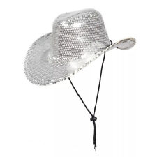 PAILLETTEN COWBOY HUT SILBER