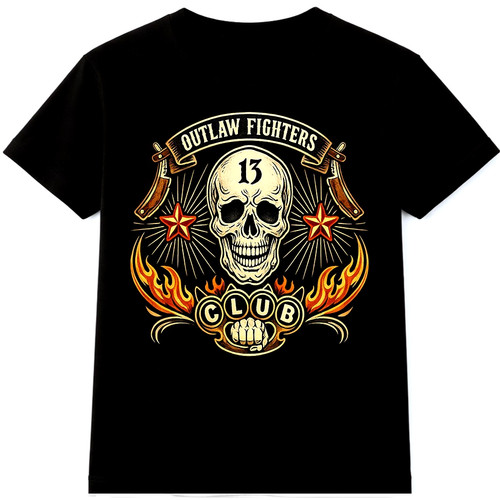 Outlaw fighters club skull - outlaw,