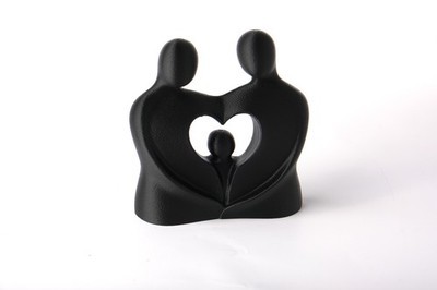 Familien skulptur mit - herz, –