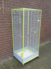 XL Vogelvoliere Käfig auf Rollen mit Kotschublade Wellensittich 155x65x55 cm