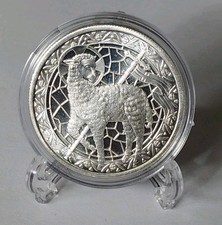 1 Oz Silbermünze 999,9 Mason Mint "Lamb of God" "Lamm Gottes" RAR sehr seltern
