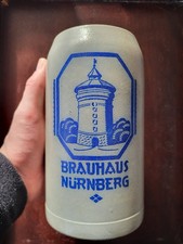 Brauhaus Nürnberg Bierkrug 1L geeicht, Bier Brauerei, Humpen, Sammler