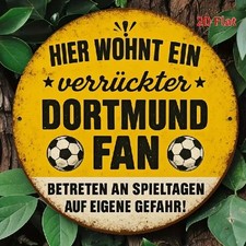 Blechschild rund verrückter