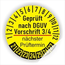 Prüfplaketten Geprüft nach