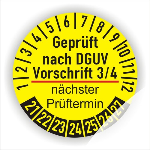 Prüfplaketten geprüft nach - geprüft,