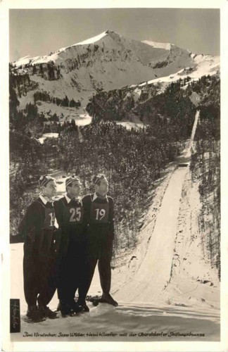 Oberstdorf skispringer 1950 - skispringer,