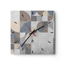 Modern Wanduhr 40x40cm Quadrat