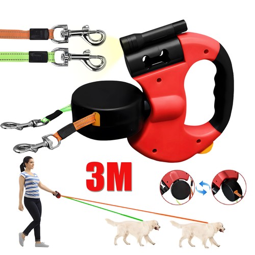 2in1 dual automatik hundeleine - 2in1,
