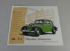 Prospektblatt/Brochure Ifa F8