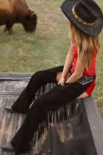 Damen Chaps Western schwarz