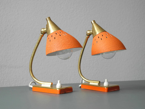 Zwei orange vintage messing - orange,