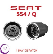 SEAT 554/Q 17 mm RADMUTTERVERRIEGELUNG SICHERHEITSBOLZEN SCHLÜSSELBUCHSE, LWNK