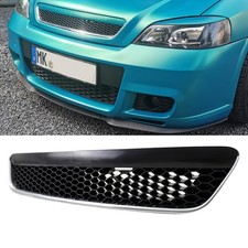 Opel Astra G Front Grill Wabengrill Kühlergrill Schwarz Matt Chrom +OPC II 97-07