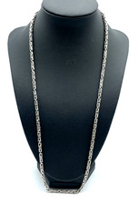 925 Silber Halskette Königskette Dekor rund unisex L 63,5 cm B 4 mm gepflegt