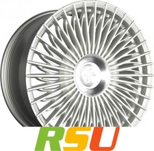 4x Keskin KT X1 Exclusive silver front polish 8.5x19" ET45 LK5 114.3 ML 72.6 ...