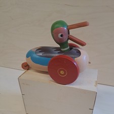 Alte Nachzieh Ente Holzartikel Nachziehtier Holzspielzeug retro
