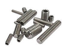 Madenschrauben Gewindestifte Gewindestangen Edelstahl DIN 913 M2-M12 Kegelkuppe