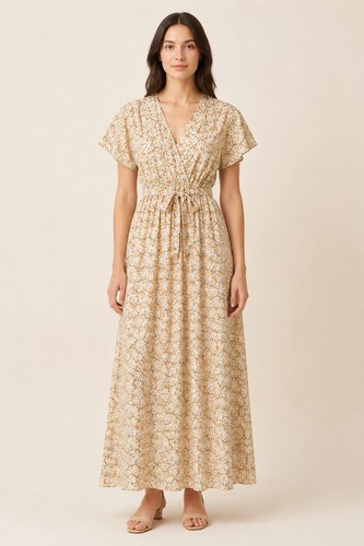 Damen maxikleid floral - maxikleid, s/m