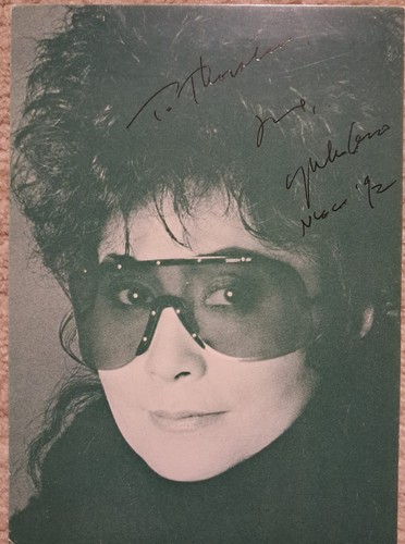 Yoko ono autogramm - autogramm, auf
