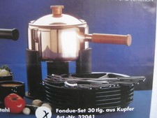 Fondue-Set aus Kupfer