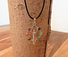 Halskette Kette Yoga Chakra Schmuck natürliche/synthetische Edelsteine (91)