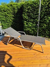 Kettler Stapelliege BASIC PLUS, Aluminium Silber / Outdoorgewebe Anthrazit