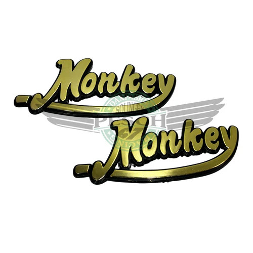 Monkey emblem gold kunststoff - gold,