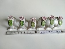 Serviettenringe aus Porzellan mit Rose - handgefertigt - gestempelt!