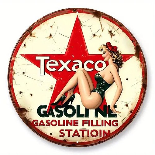 Blechschild rund texaco - rund,