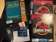Amiga Jurassic Park (Box Only) & Trivial Pursuit (CIB) - LESEN! - Getestet!