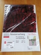 Fenstervorhang Gardine Nova Exlusiv 50 x 150 cm NEU OVP  weinrot schwarz
