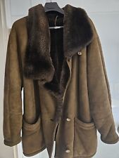 Shearling Lammfell Jacke Damen Größe 38, Farbe olive