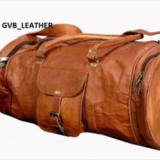 Herren Original Leder Big Aufbewahrung Vintage Duffel Reise Wochenende Übernacht