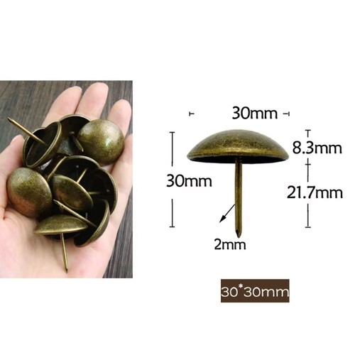 100stk antik kupfer rund kopf - rund,