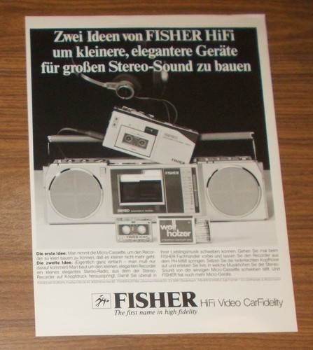 Seltene werbung vintage fisher - seltene,