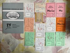 SMV Mannheim Unbenutzte - Blanko Netz Strecken und Wochenkarten  60er - 70er