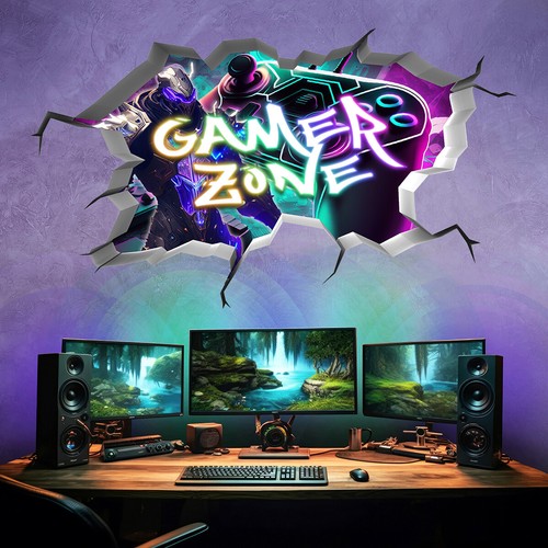 Vz19 wandtattoo gamer - 3d,