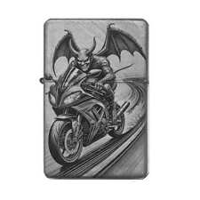 Motorrad Devil Feuerzeug Diabolo Lasergravur + Gravurtext personalisierbar