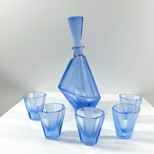 Seltenes art deco likör set - seltenes,