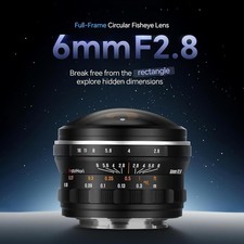 AstrHori 6mm F2.8 Full Frame Ultra-Wide Angle MF Fisheye Lens For E/L/RF/Z Mount