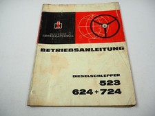 IHC Mc Cormick 523 624 724 Dieselschlepper Betriebsanleitung Bedienung 1969