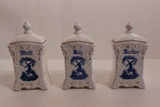 3x Vorratsdosen Keramik Mehl