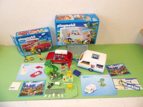 Playmobil car and - caravan, sets