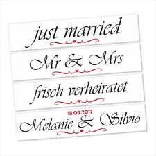 Hochzeit just married Mr & Mrs