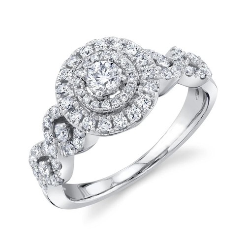 Diamant halo verlobungsring - halo,