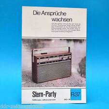 Stern-Party Koffersuper 1970 | Prospekt Werbung DEWAG Werbeblatt R37 DDR Radio M